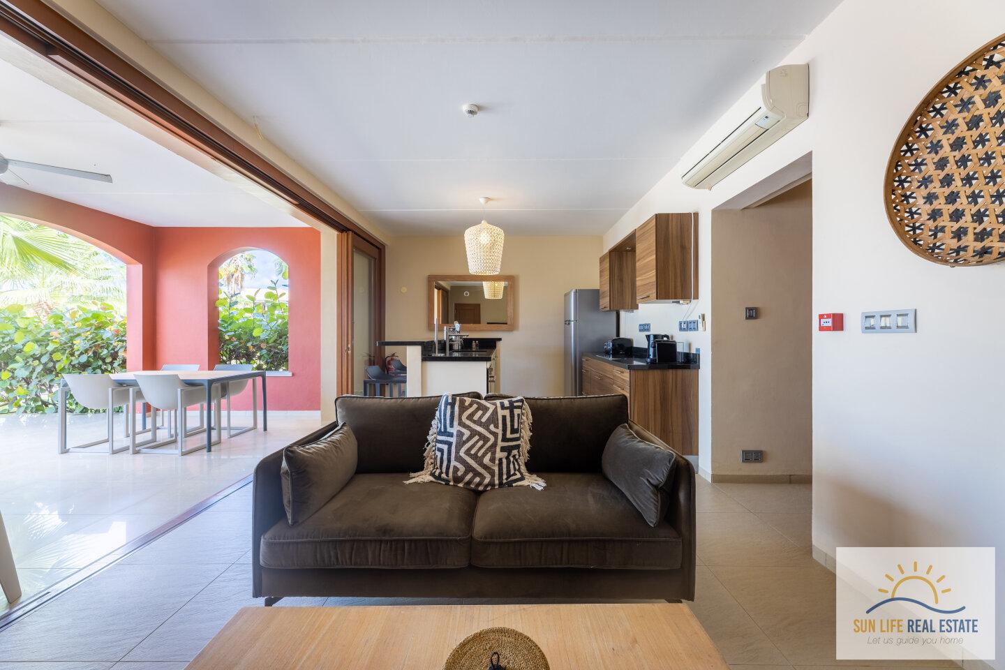 Waterfront Apartment with Private Beach  for Sale on Spanish Water Resort