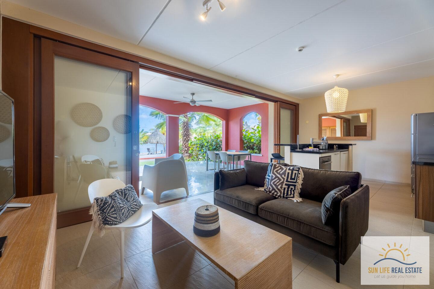 Waterfront Apartment with Private Beach  for Sale on Spanish Water Resort